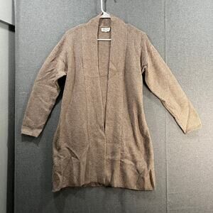 Candace Cameron Bure Regular Cardigan Coat Size XXS with Pockets Brown Heather